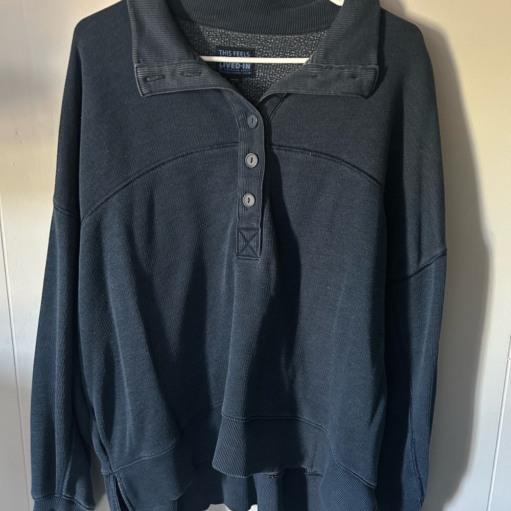 American Eagle Outfitters Navy Knit Sweater